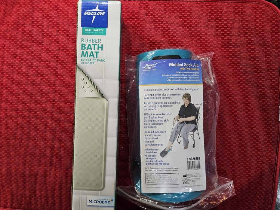 Medline Bathmat And Sock Aid