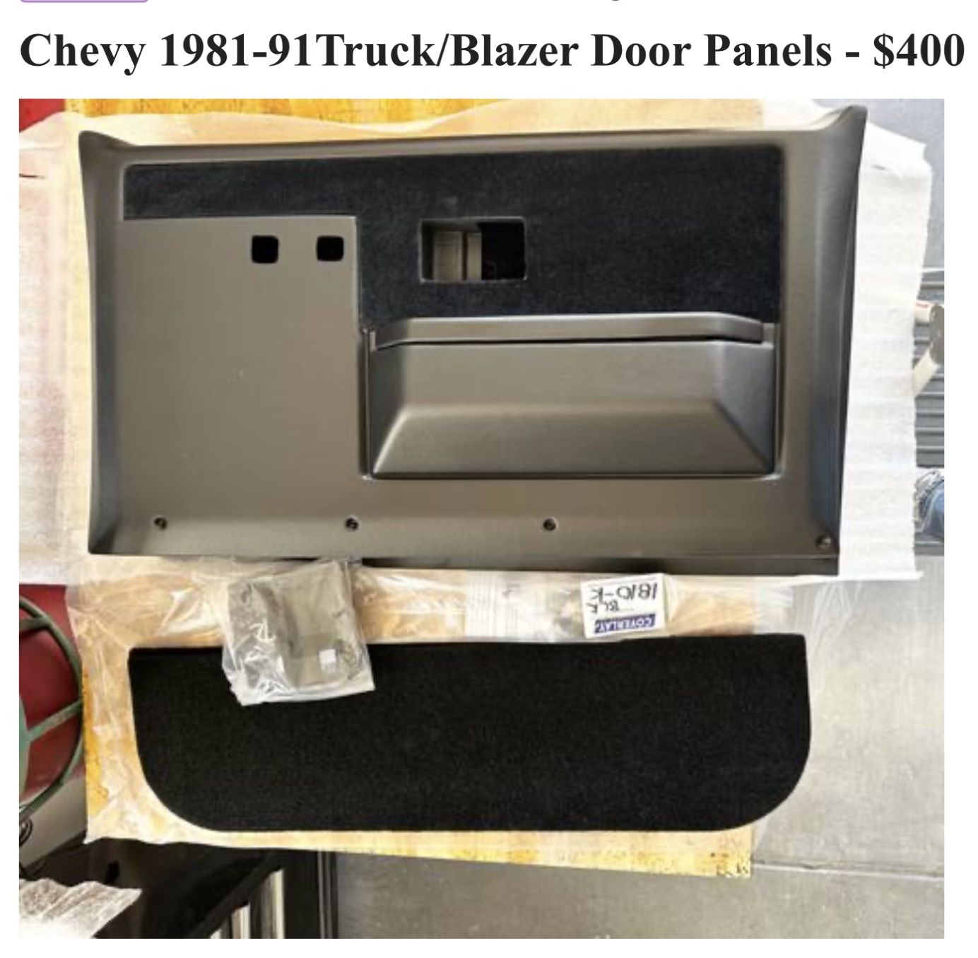 Chevy 1981-91 truck blazer Door Panels 