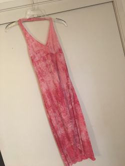 Pink halter dress