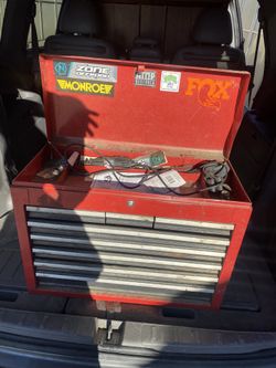 vintage Craftsman tool chest, likely a 10 or 12-drawer mode