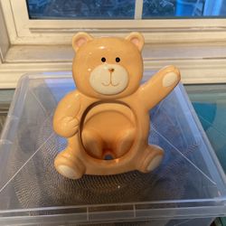 CERAMIC TEDDY BEAR BABY PICTURE FRAME LIKE NEW $66, EX