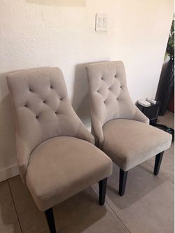 2 gray world market chairs