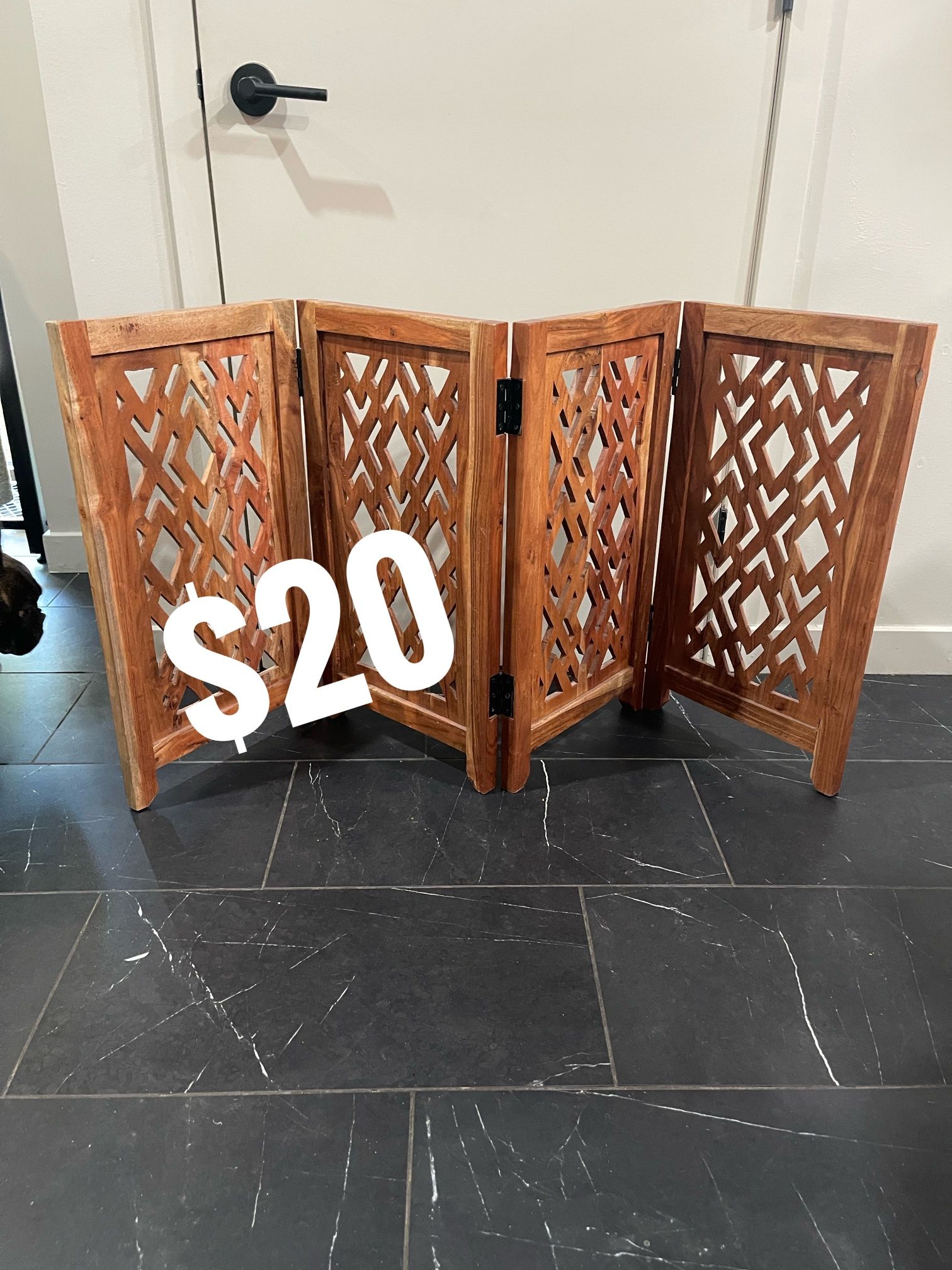 Dog Gate | Wooden Dog Gate | Pet Gate | Accordion Gate | Wooden Cut Out Gate