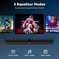 Assistrust Wired & Wireless Sound Bars for TV, Bluetooth 5.0