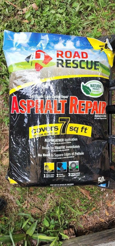 Road Rescue Asphalt Repair 50 lbs bags NEW