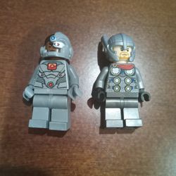 Lego Minifigures Marvel DC Superheroes Thor And Cyborg Authentic Lego 