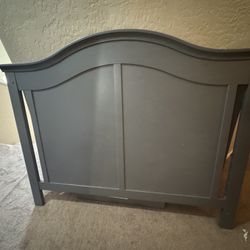 Pottery Barn Gray Solid Wood Baby Crib