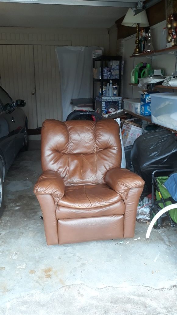 Free all leather recliner.