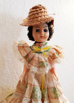 Vintage Sleepy Eye Doll in Mexican Style Dress