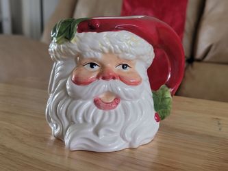 Vintage Style Santa Claus Face Ceramic Mug – Christmas Coffee Cup