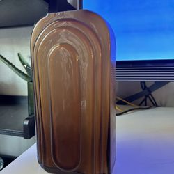 Cased Amber Glass Deco Vase West Elm