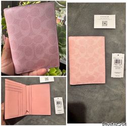 Coach powder pink passport holder new $90 firm cash or Zelle