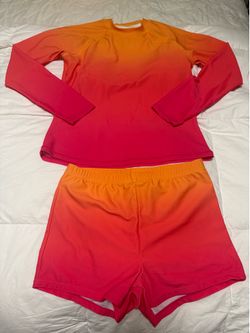 Womens Long Sleeve Set 2pcs Swimsuit for Surfing Swimming, beach. New never used