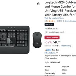 Logitech Mouse And Keyboard 