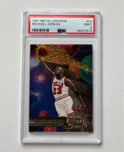 1997-98 Skybox Metal Universe Michael Jordan #23 Bulls PSA 9 Card