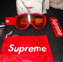 Red Supreme OTG ski goggles
