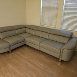 Italian Leather Recliner Sofa