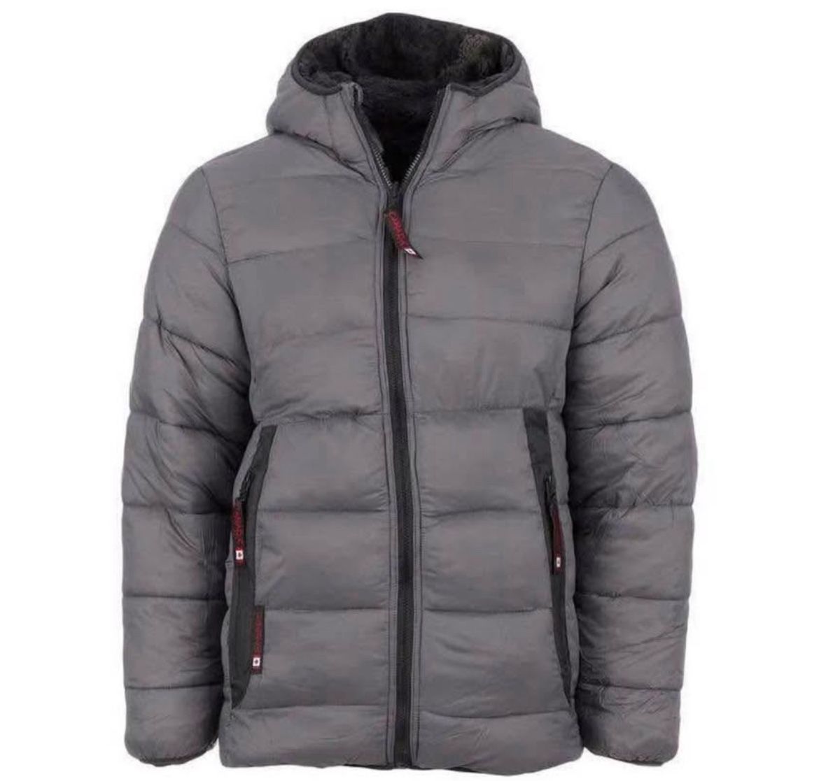Men’s Size 2X Canada Weather Gear Men's Reversible Printed Sherpa, Charcoal/Black Camo, NEW