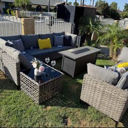 Brand New Patio Outdoor Furniture Set With Fire Pit 