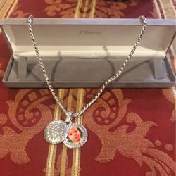 Silver Plated Chain and Charm