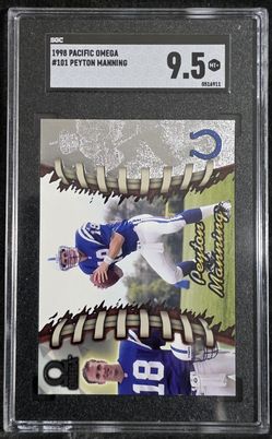 Peyton Manning Rookie Card Graded by SGC 9.5