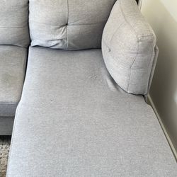 2 Piece Upholstered Sectional L Shaped Sofa