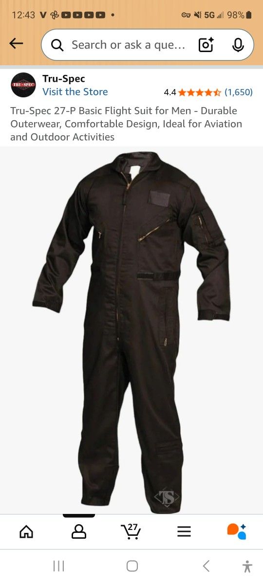 Coveralls / Flight Suit XXL LONG Tru-Spec