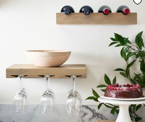 Pottery Barn Wine and wine glass wall shelves