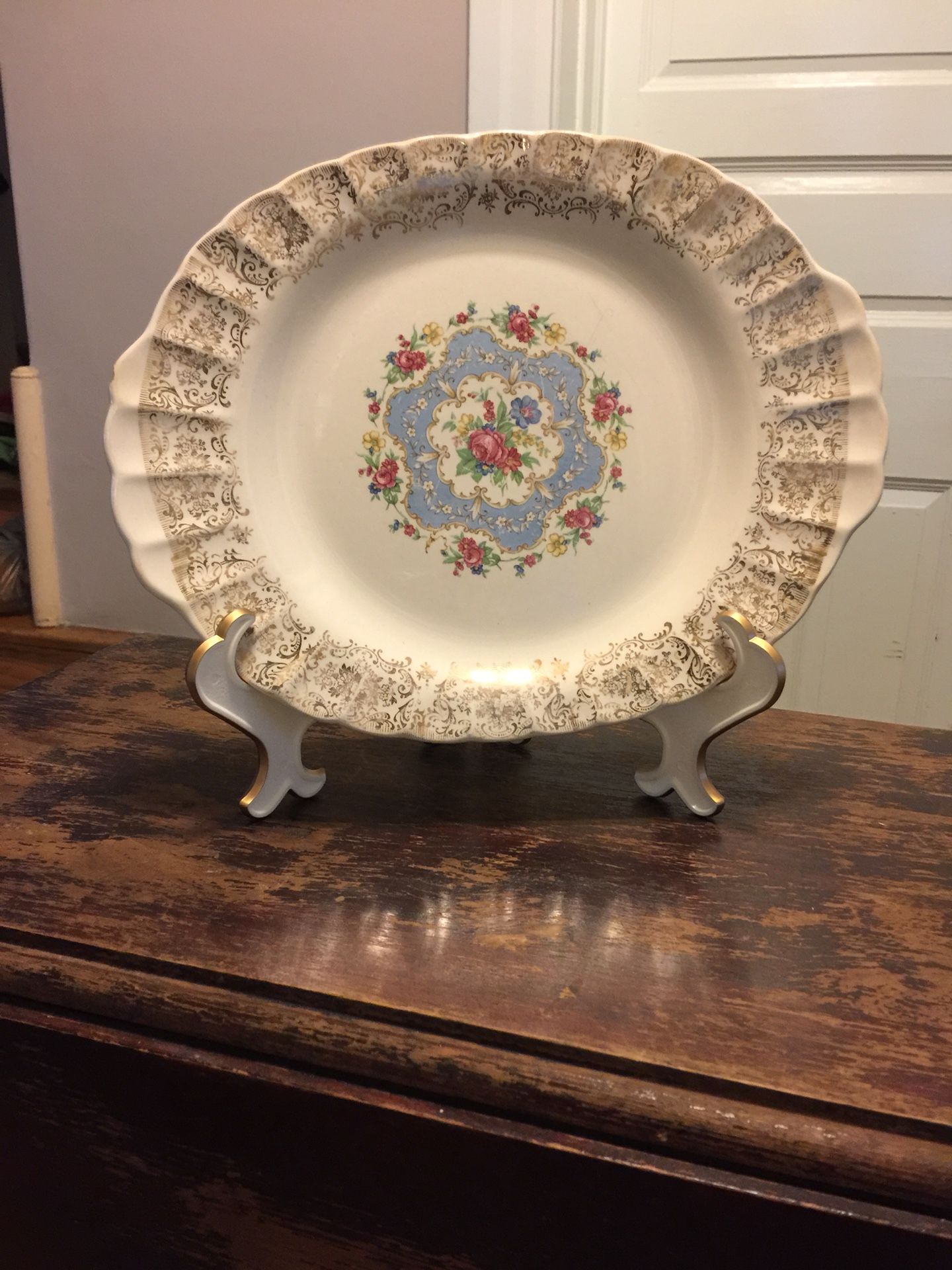 Limoges Lyric 1 KS 384 x 4 Warranted 22k Gold Serving Platter