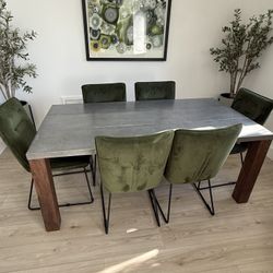 Metal And Wood Dining Table (Crate & Barrel)