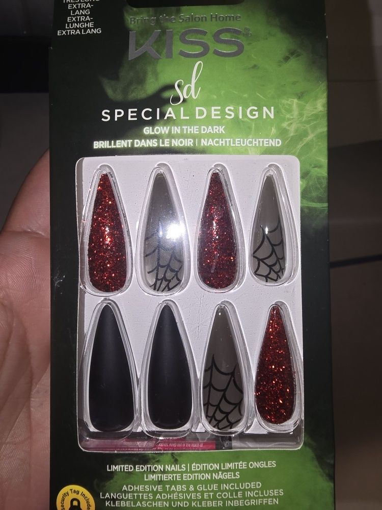KISS Halloween Press On Nails Glue On Nails SIZE XL