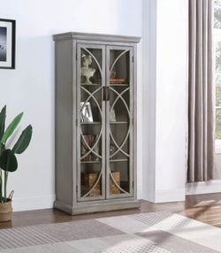 Brand New Tall Antique Grey Cabinet