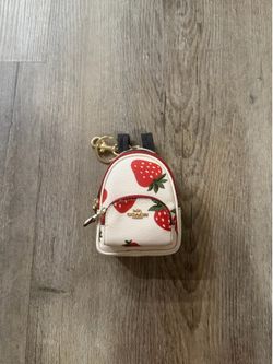 Coach strawberry backpack charm