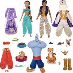 Jasmine Classic Doll Gift Set Aladdin 3 Dolls & Accessories New Without Box Disney 