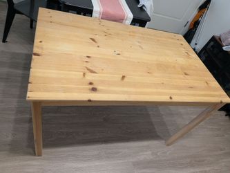 Solid Pine Wood Dining Table
