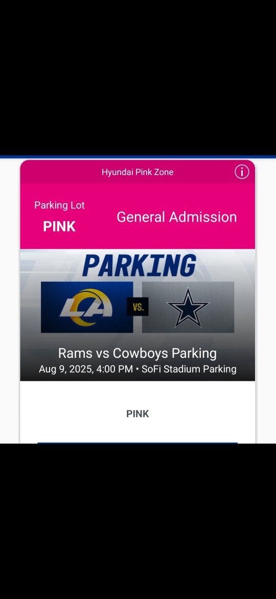 Rams Vs Cowboys Tickets And Tailgate Pass