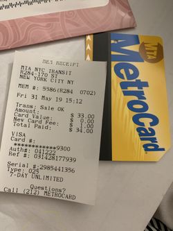 7 days unlimited MetroCard