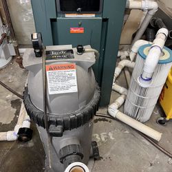 Pool Gas Heater, Pump And Filter 