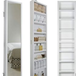 Hinged Behind The Door Mirrored Cabinet