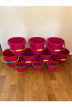 10 Piece Plastic Storage Baskets w/handles