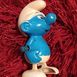 Vintage Wind Up Walking Smurf