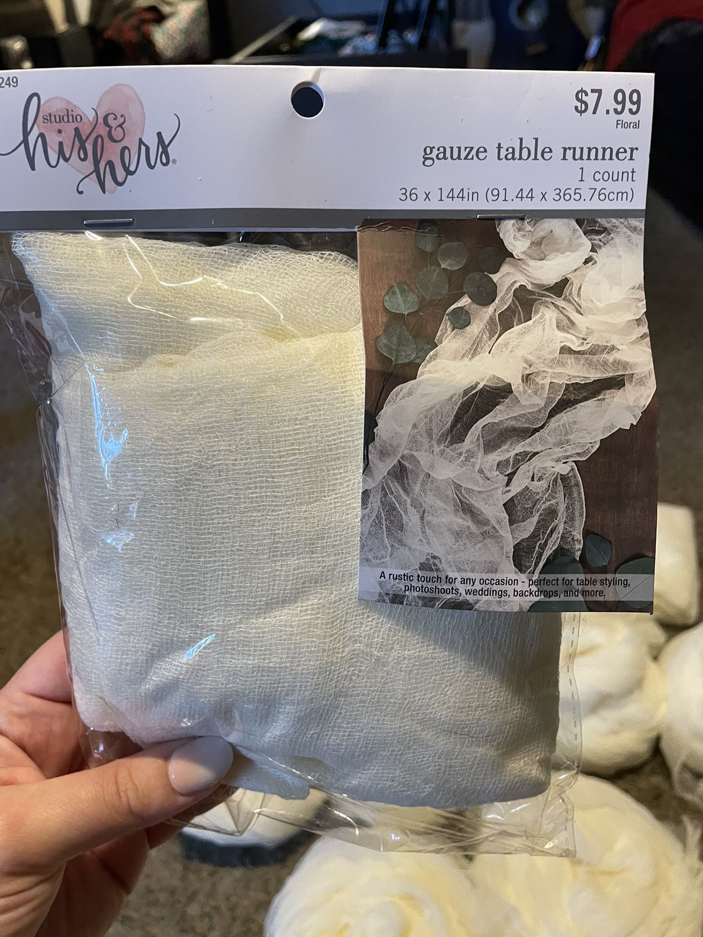 Ivory Cheesecloth Table Runners