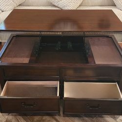 Adjustable Wood Coffee Table