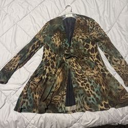 Vintage Leopard Print Mira Couture Cardigan 