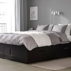Queen Size Bed Frame with Drawers