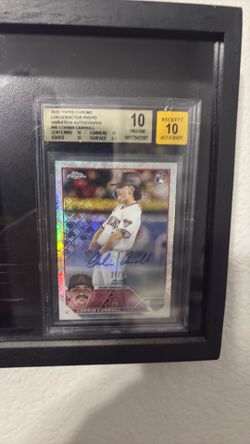 Corbin Carroll RC Logofractor Auto /25 Topps BGS
