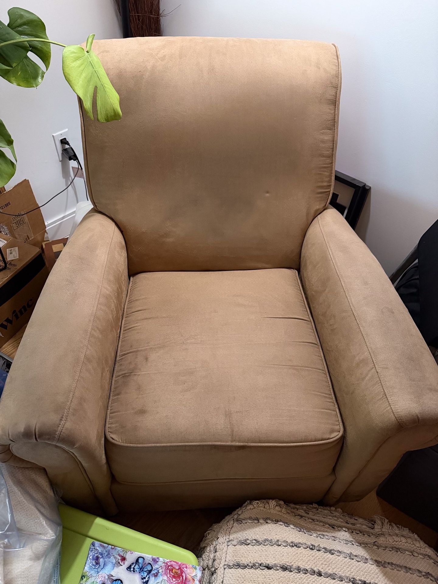 Tan Microfiber Armchair
