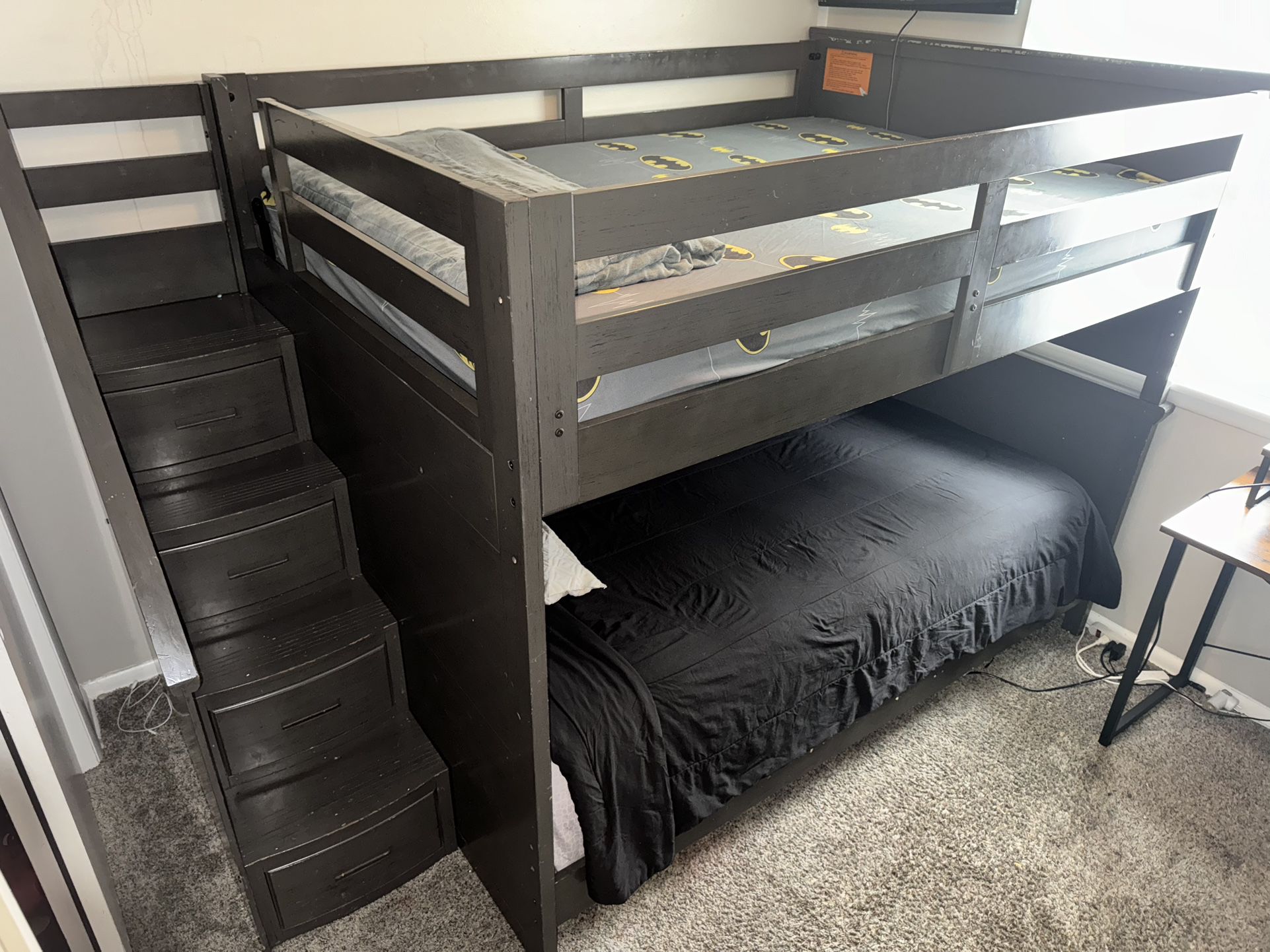 Full Size Bunk Bed With Stairs 