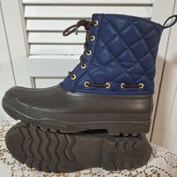 Nice Womens Sperry Gosling Winter Quilted Rain Snow Duck Boots Womens Size 9