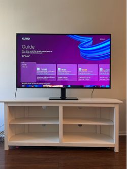 TV Stand with Open Shelves and Cable Management